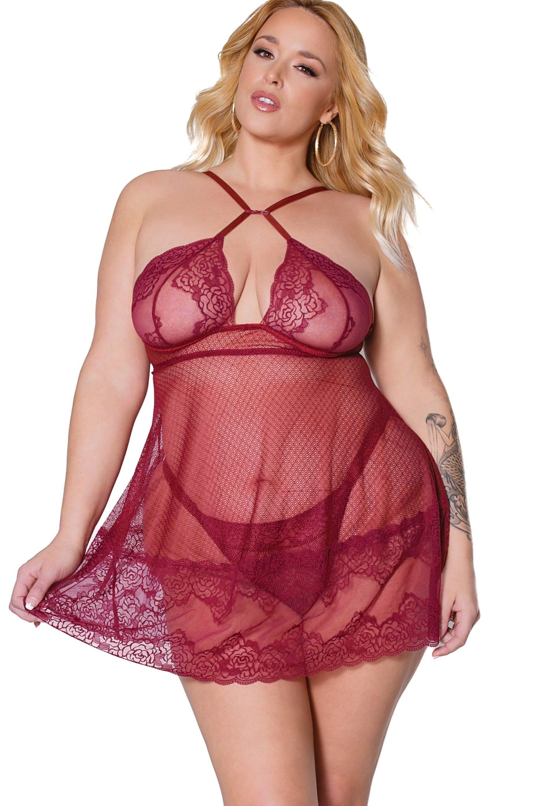 Babydoll With Adjustable Thong