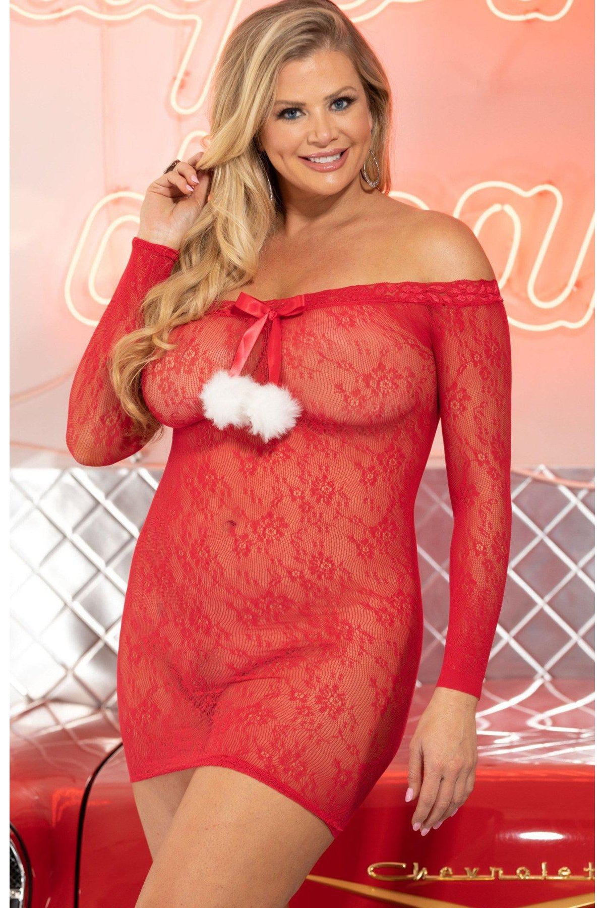 Plus Size Off the Shoulder Chemise