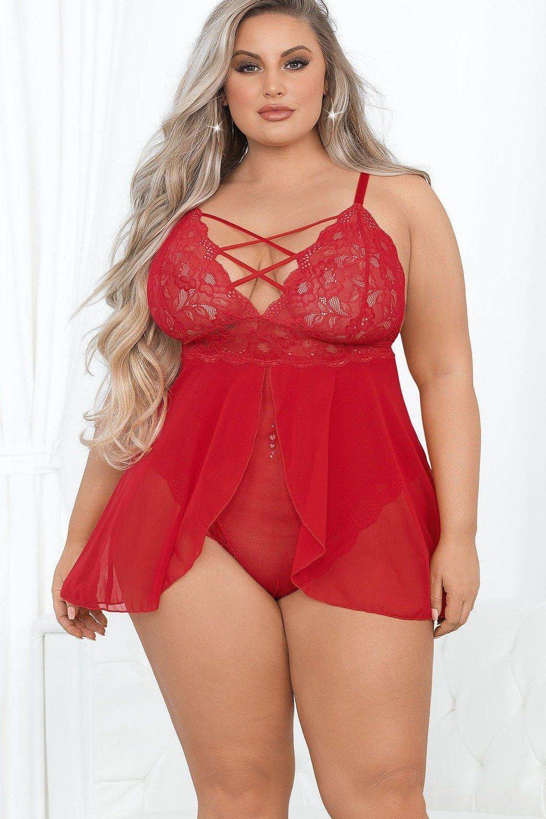 Plus Size Criss Cross Teddy Doll