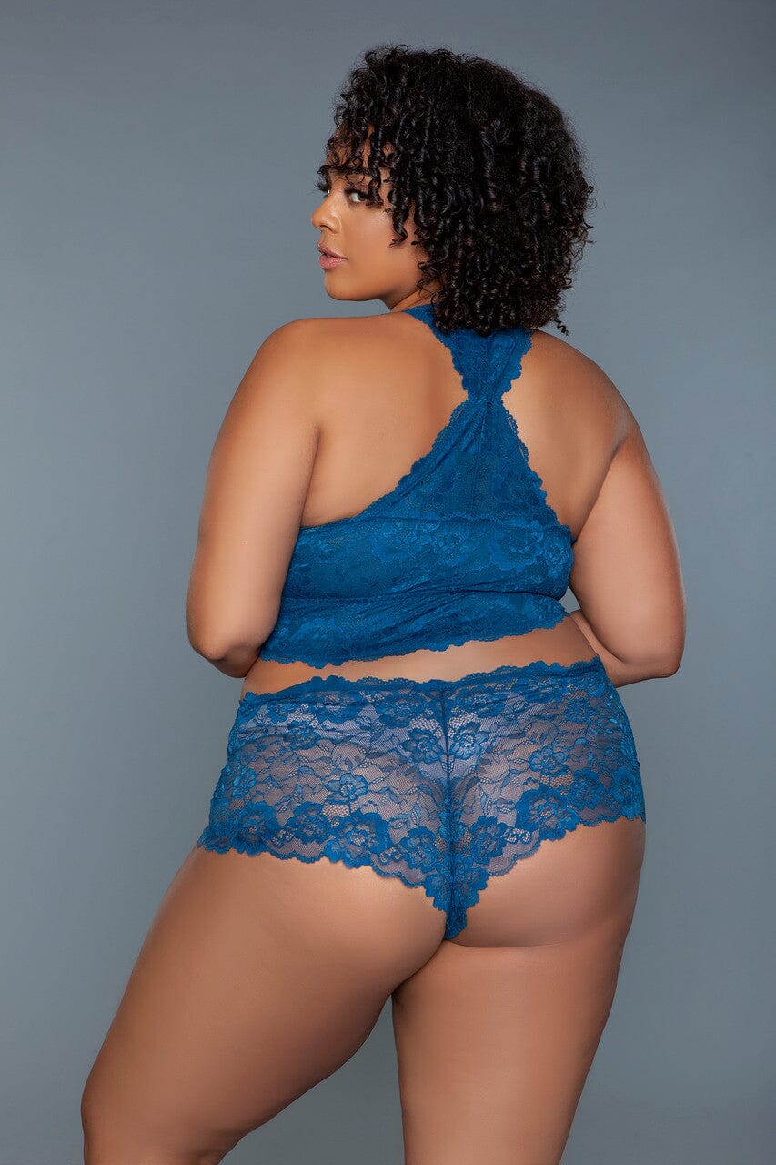 Blue Cami Set With Scalloped Edges | Plus Size