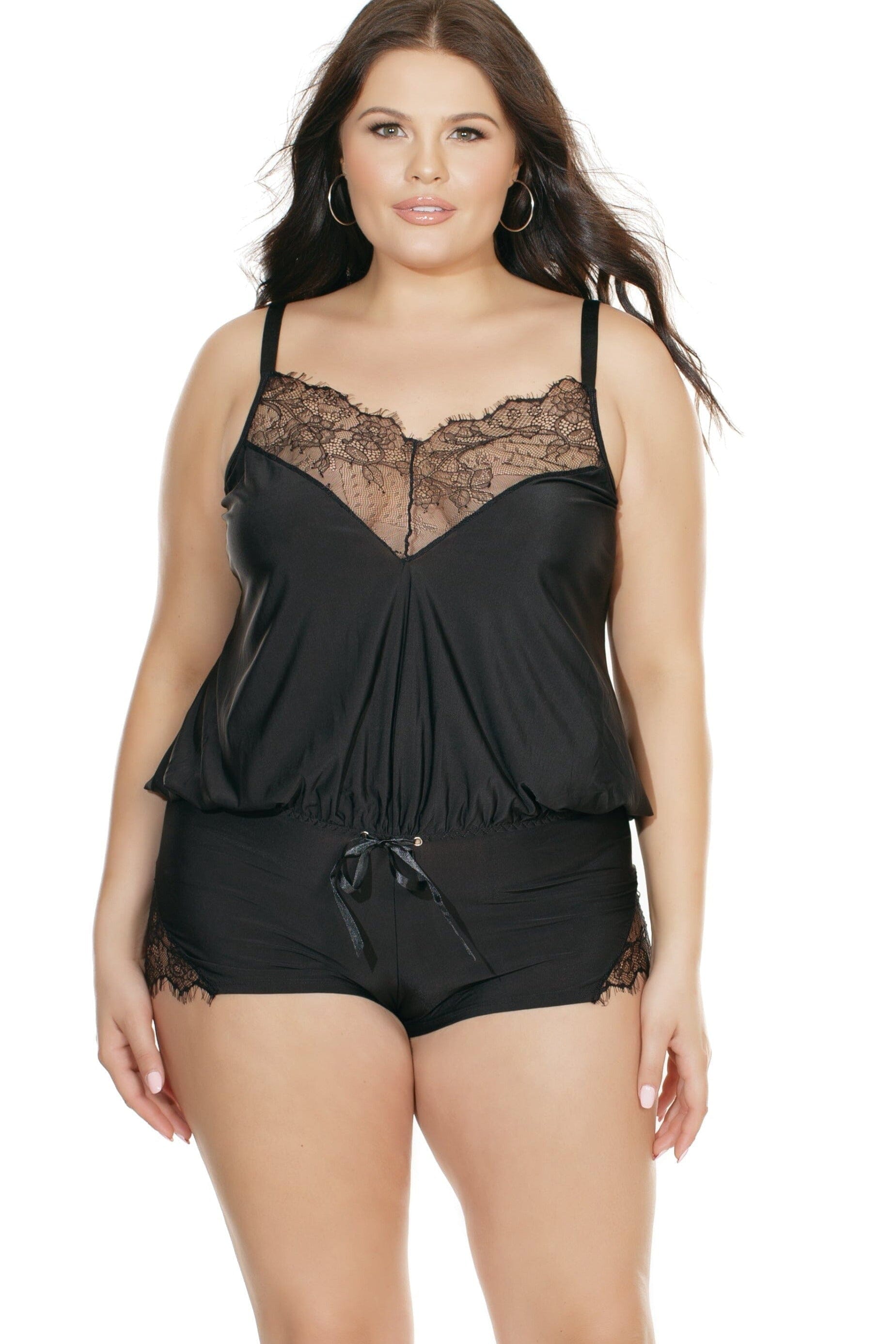 Scalloped Eyelash Romper | Plus Size