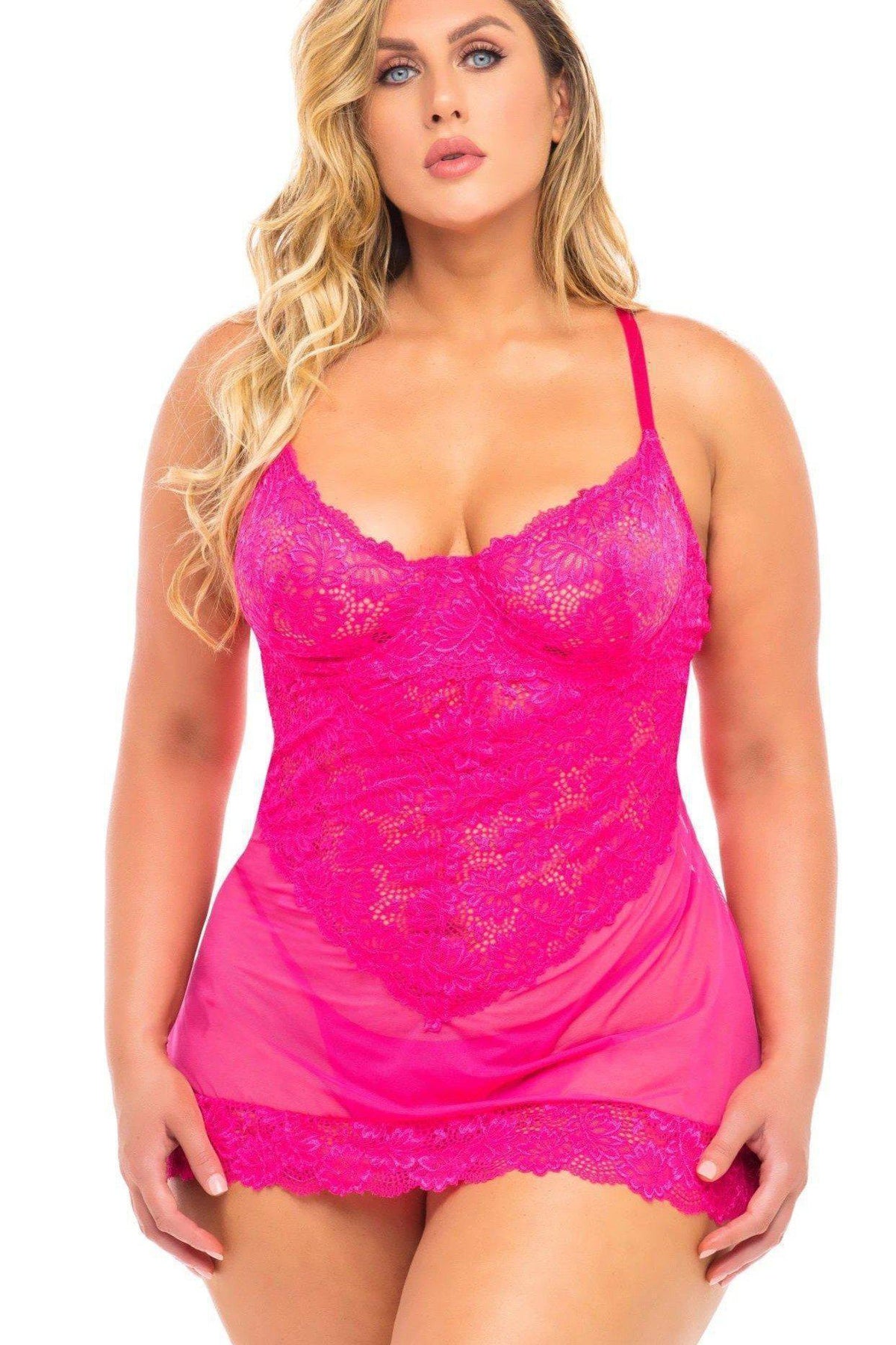 Plus Size Lace Chemise