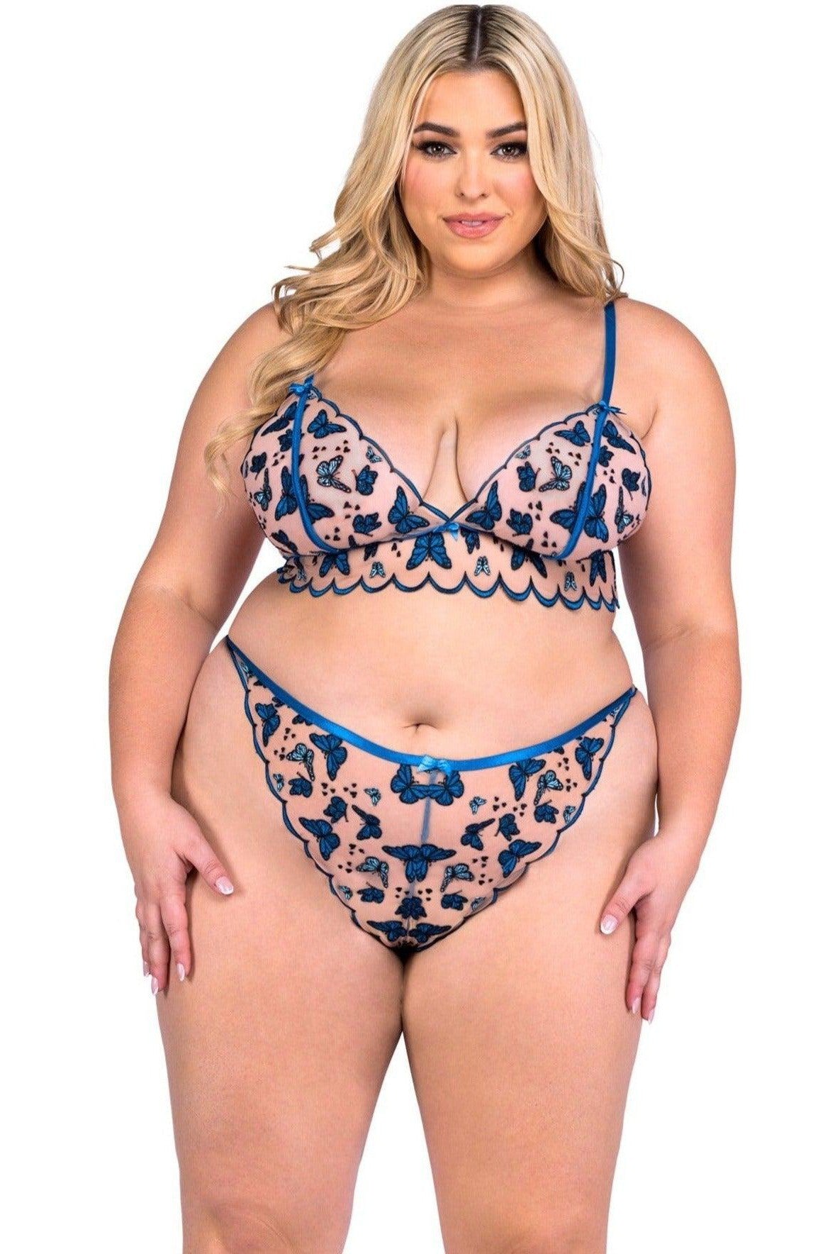 Butterfly Bralette Set Plus Size