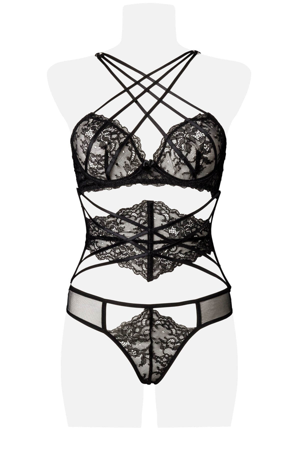 3 Piece Crisscross Bra And Brief Set