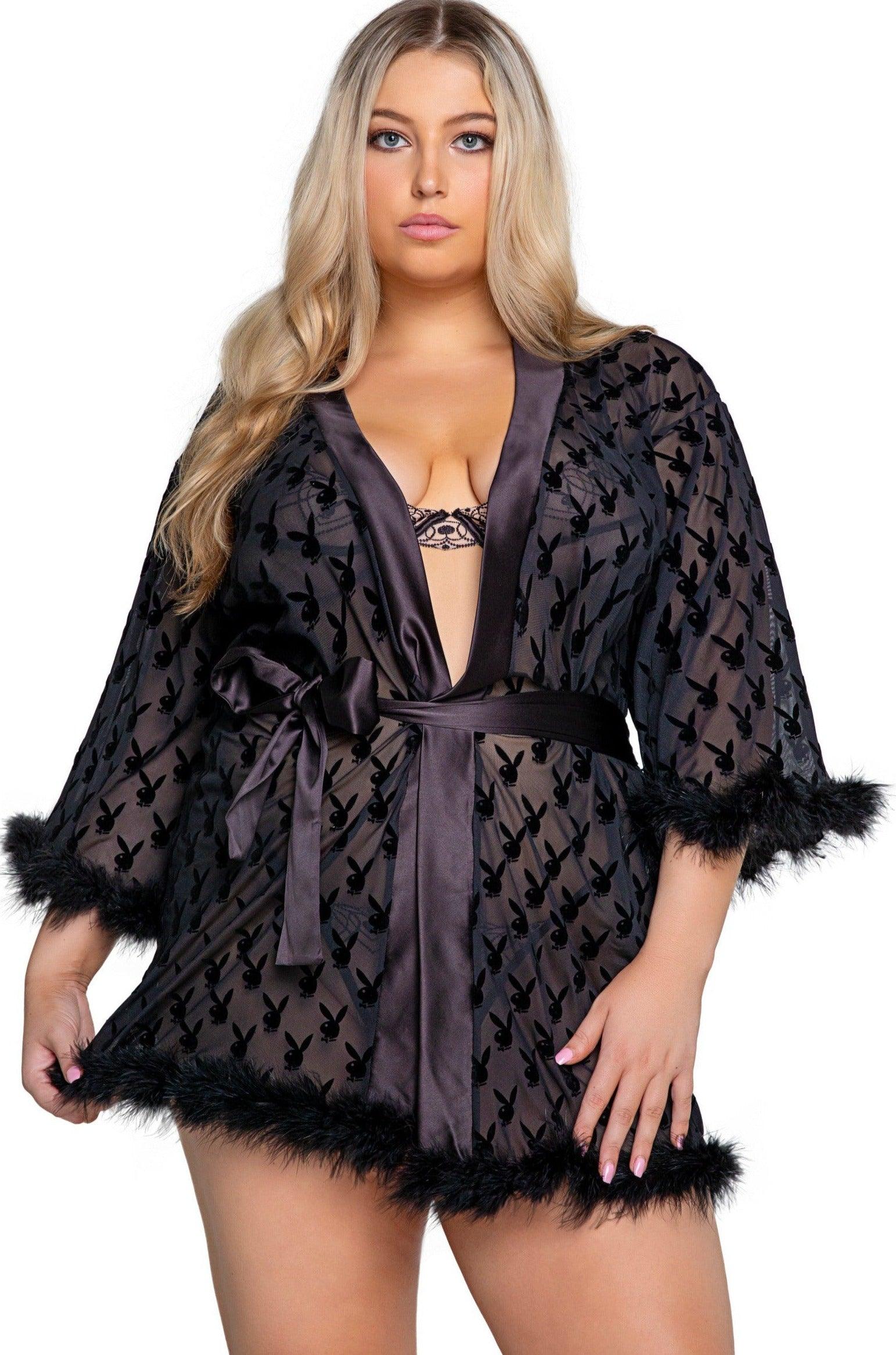 Playboy Bunny Noir Robe