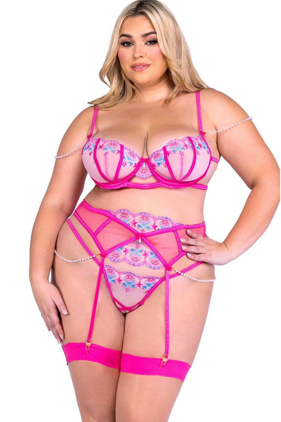 3-Piece Garter Set Plus Size