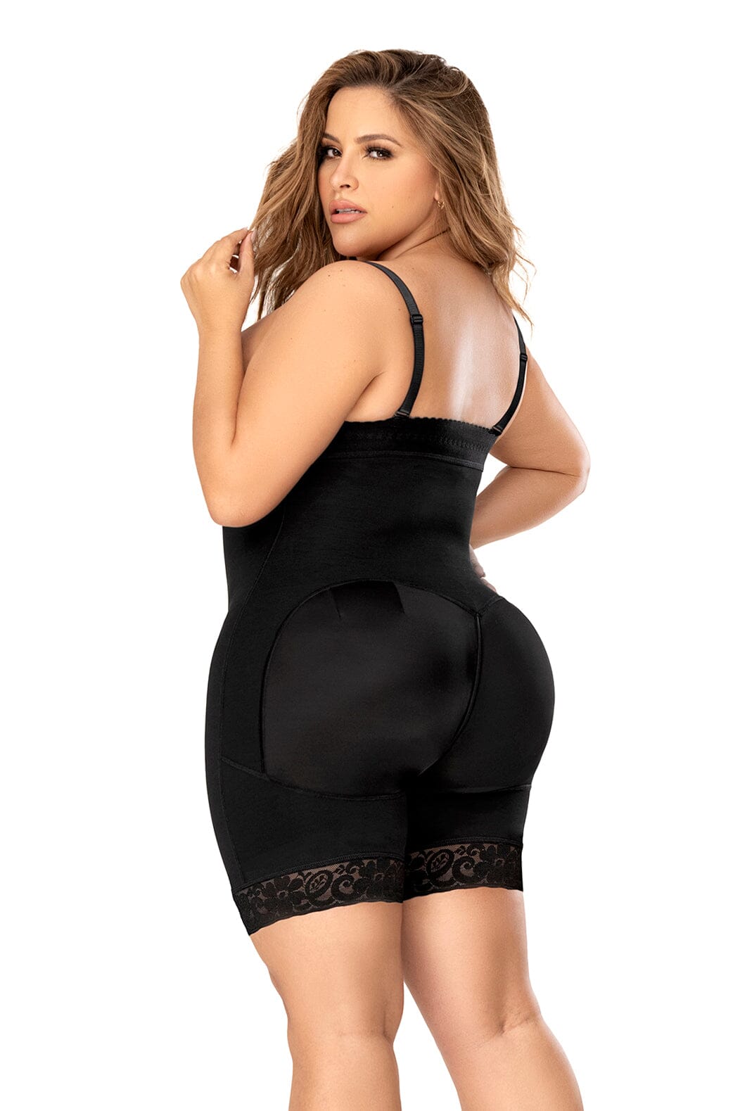 Mid Leg Strapless Zip-Up Shapewear