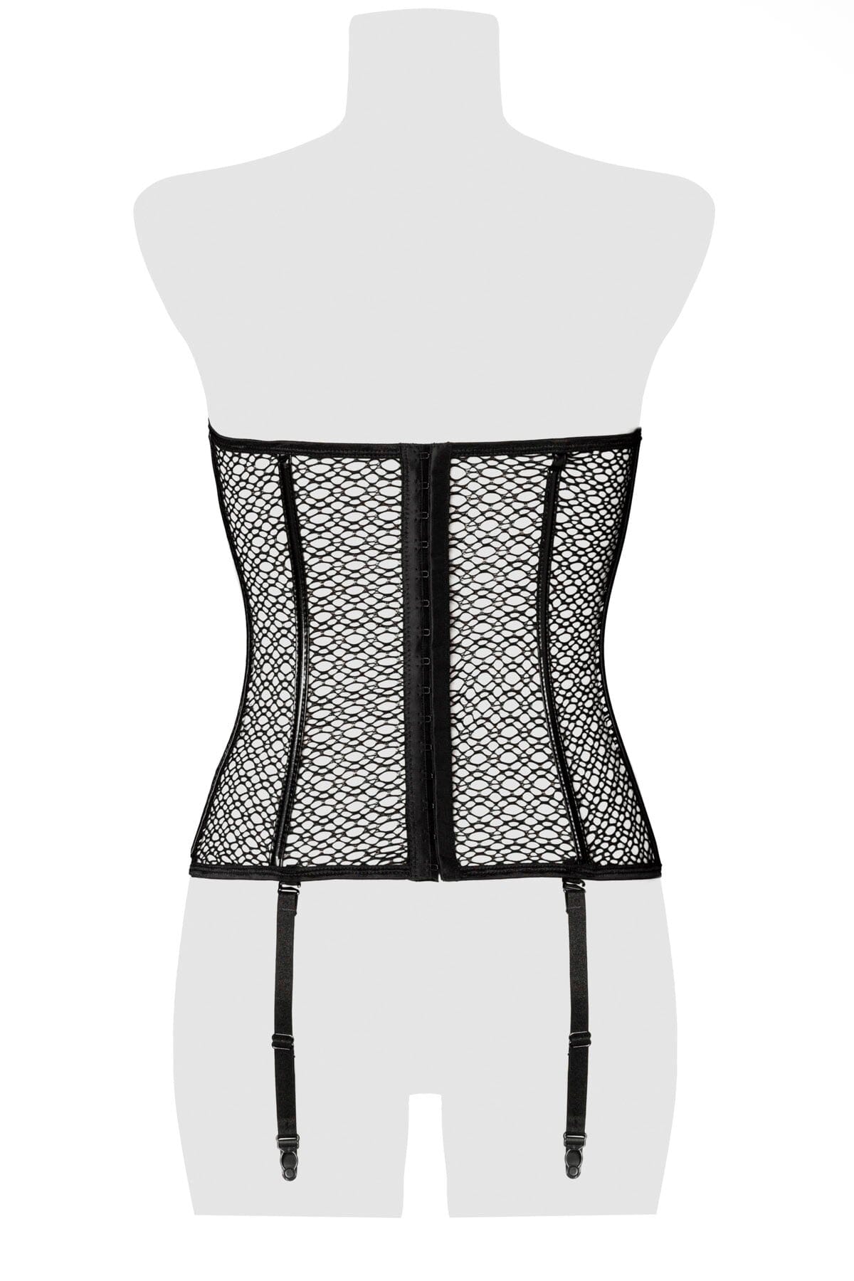 Boning Queen Anne Neckline Corset & Garter