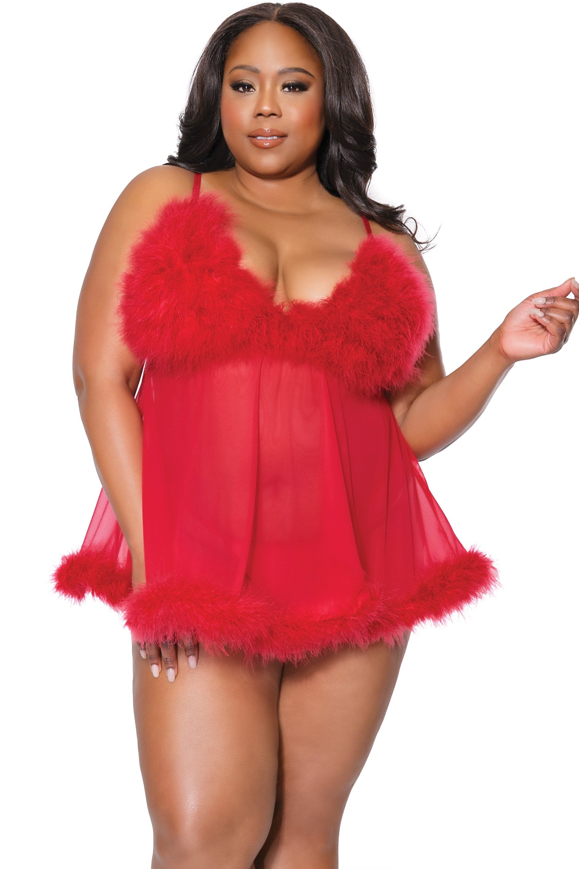 Marabou & Mesh Teddy and G-String