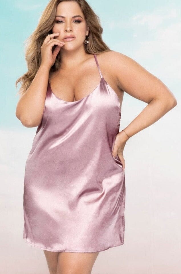 Strappy Crisscross With Side Slits Babydoll | Plus Size