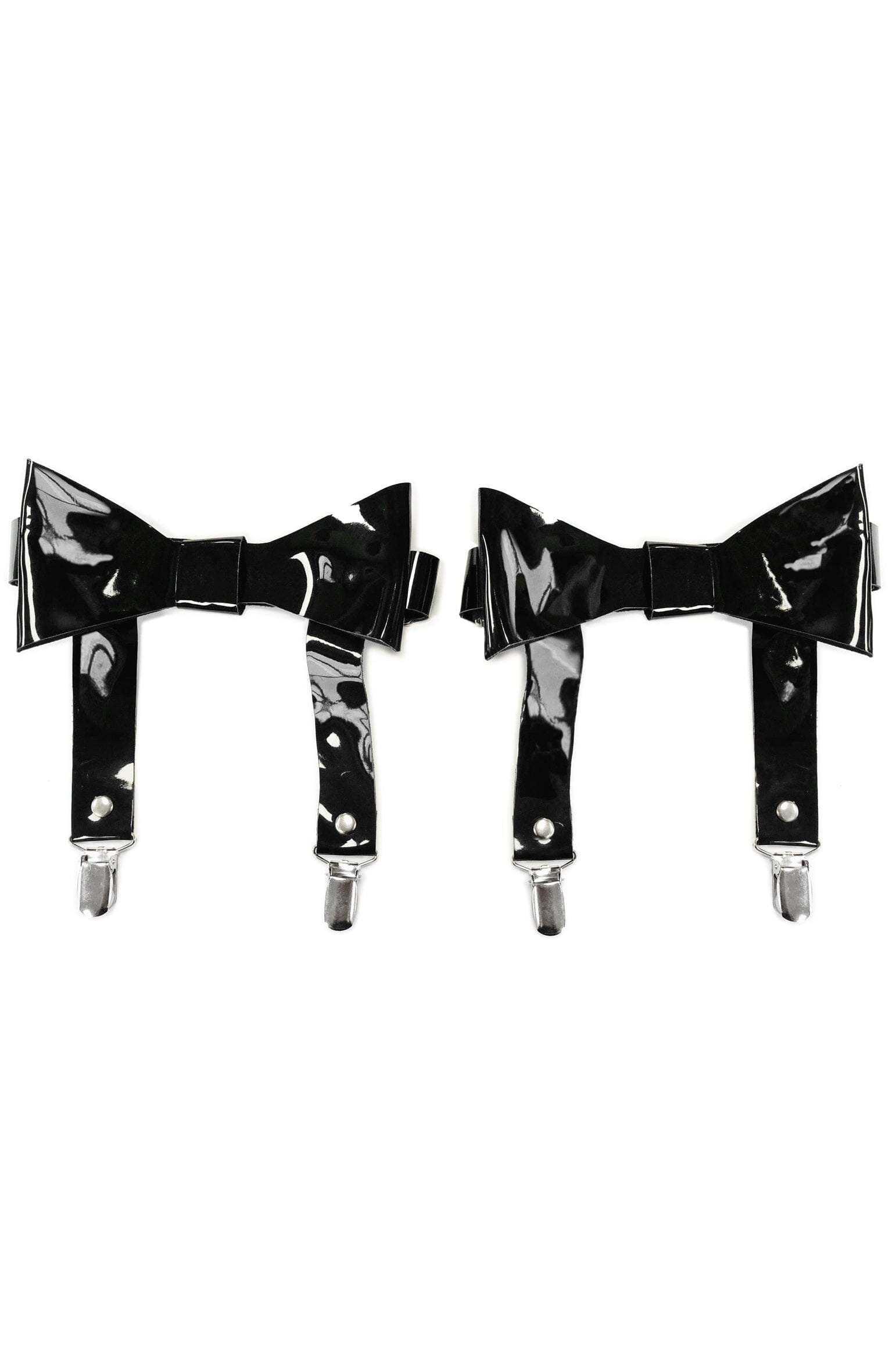 Black Patent Garters (Set Of 2)