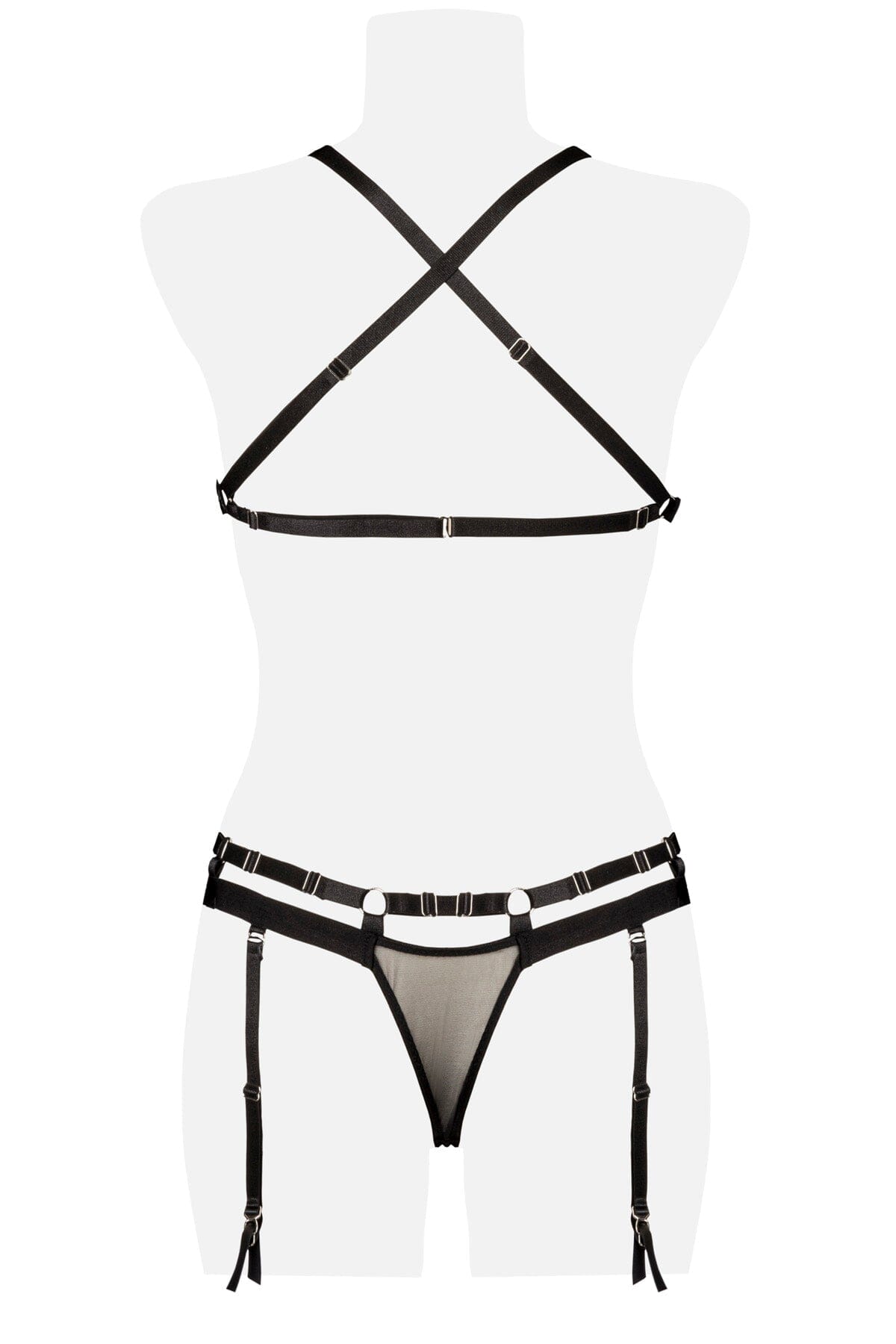 2 Piece Suspender Bandage And Garter Set