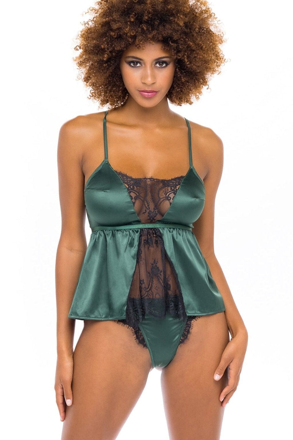 Lace And Satin Cami Set