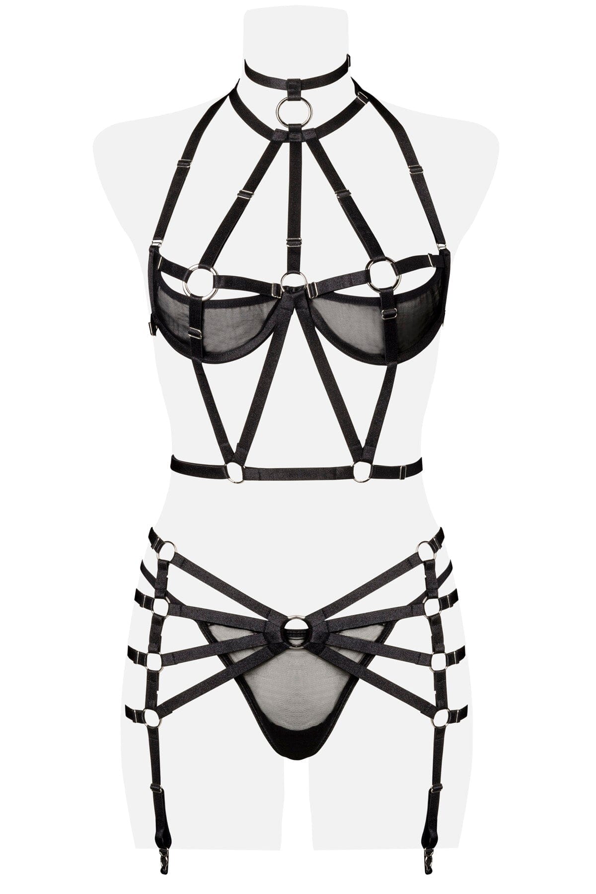 3 Piece Caged Harness Set