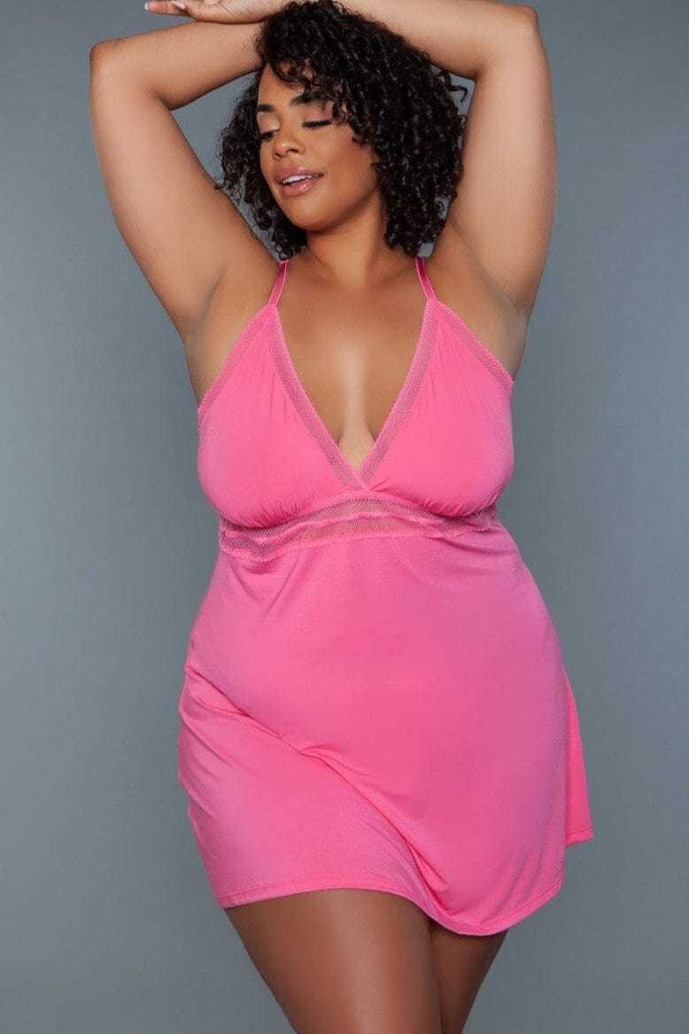 Plus Size Mini-Length Babydoll